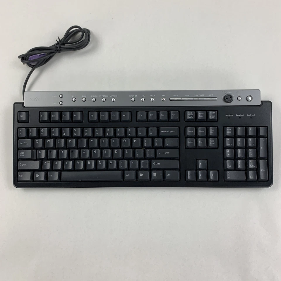 Sony PCVA-KB7P/U VAIO Multimedia Keyboard Tested Vintage - Image 2 of 4