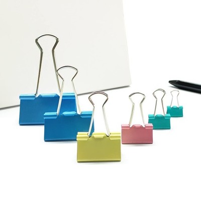 Ykimok 100 Pcs Colored Binder Clips Metal Paper Clamps 6 Assorted Sizes Extra...
