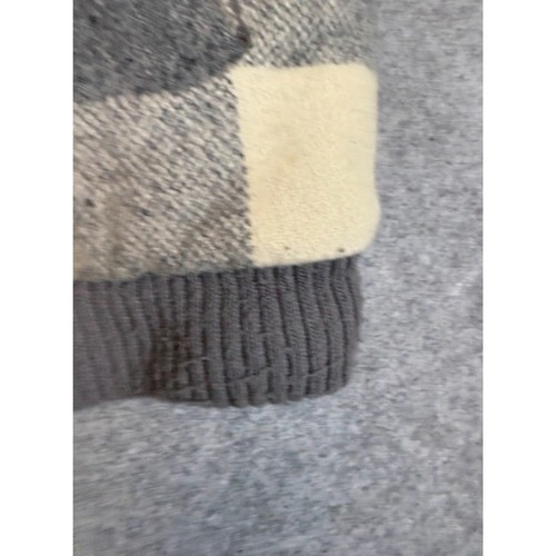 Vintage Woolrich Buffalo Plaid Bomber Jacket Mens M Gray Cream Wool Cozy Outdoor - Picture 3 of 4