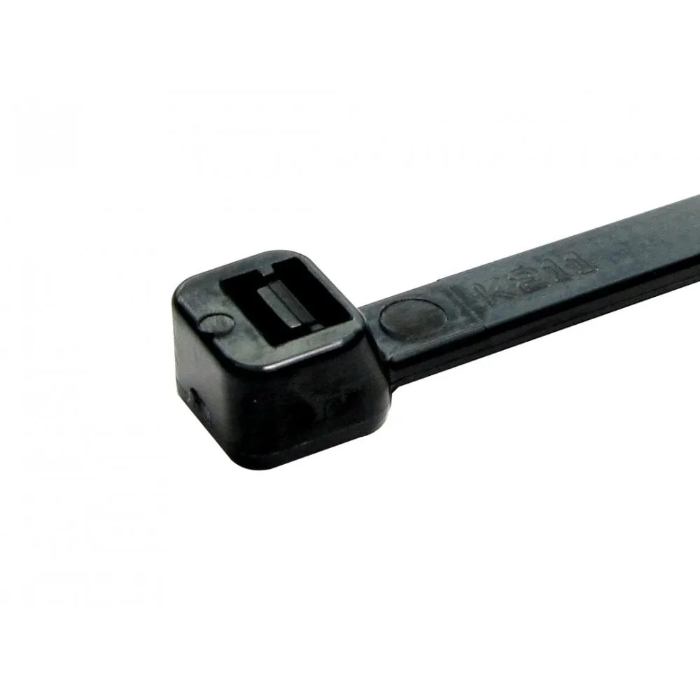 Cables Direct 160mm x 4.8mm Black Cable Ties - 100 Pack