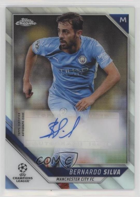 2021-22 Topps Chrome UCL Chrome Auto Bernardo Silva #CA-SI Auto 1l2