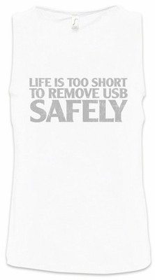 Remove USB Safely Herren Tank Top Fun Geek Nerd Internet Informatiker PC
