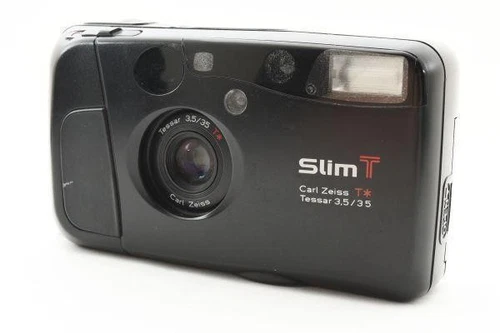 Kyocera Slim T Yashica T4 Black Point & Shoot Film Camera tested working