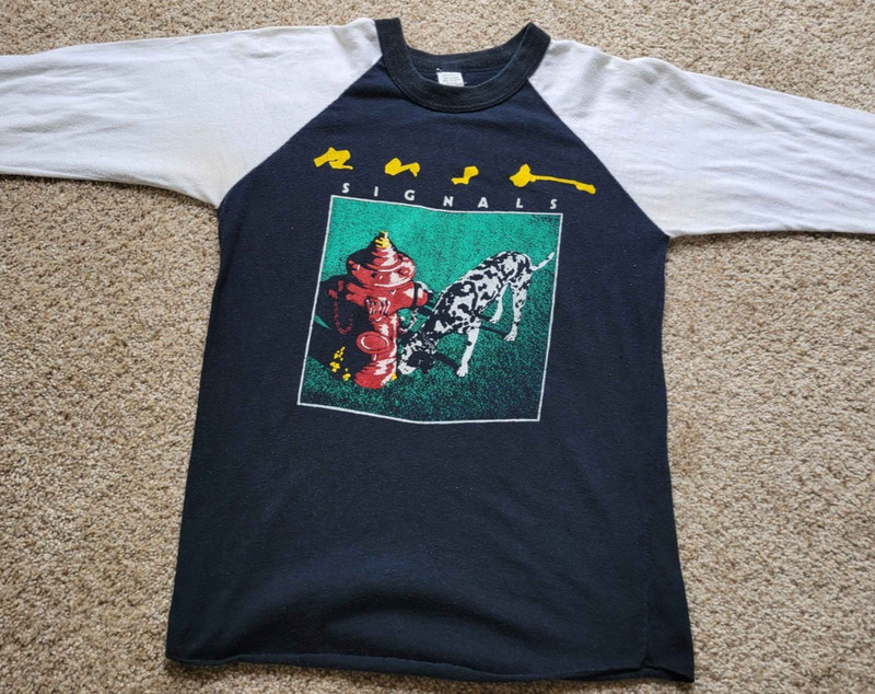 Vintage Rare 82-83 Official Rush Long-Sleeved Shirt Signals New World Order Tour