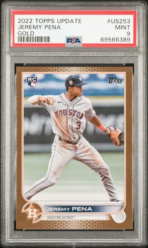 Jeremy Pena 2022 Topps Update #US253 Gold#2003/2022  PSA 9