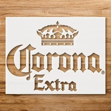 Corona Extra Beer Logo Home Decor Stencil for Crafting Enthusiasts - StencilAir1