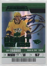 2019 Upper Deck Credentials Debut Ticket Access Green 9/25 Dante Fabbro #133 2tb