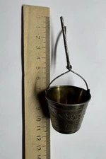 Antique Russian 84-Zolotnik Silver Tea Strainer “Bucket” Gilt Interior