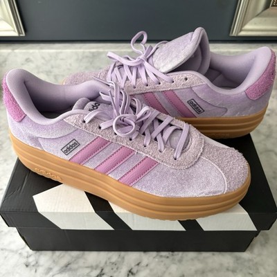 Adidas VL Court Bold Purple Platform Comfort Casual Sneakers Women Size 9