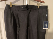 Chaps Pinstripe Charcoal Gray Suit Separate Dress Pants 36/32 BNWT MSRP $80