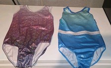  2 Girl's Gymnastics Leotards, Dance, Ballet. Size 8