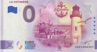 BILLET TOURISTIQUE 0 EURO 2025 4 LA COTINIÈRE N° 000301