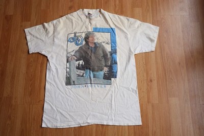 Vintage 90s John Denver World Tour Concert T-Shirt XL Band Music