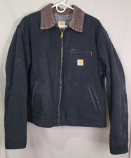 VTG Carhartt J01 Mens 2XL Detroit Jacket Blk Blanket Lined Inside Pocket NO TAGS