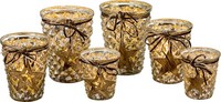 Windlicht Glas Lackiert 2 AusfüHrungen 3Er Set