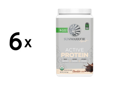 6 x Sunwarrior Active Protein Organic (1000g) Chocolate (48,33 EUR/kg)
