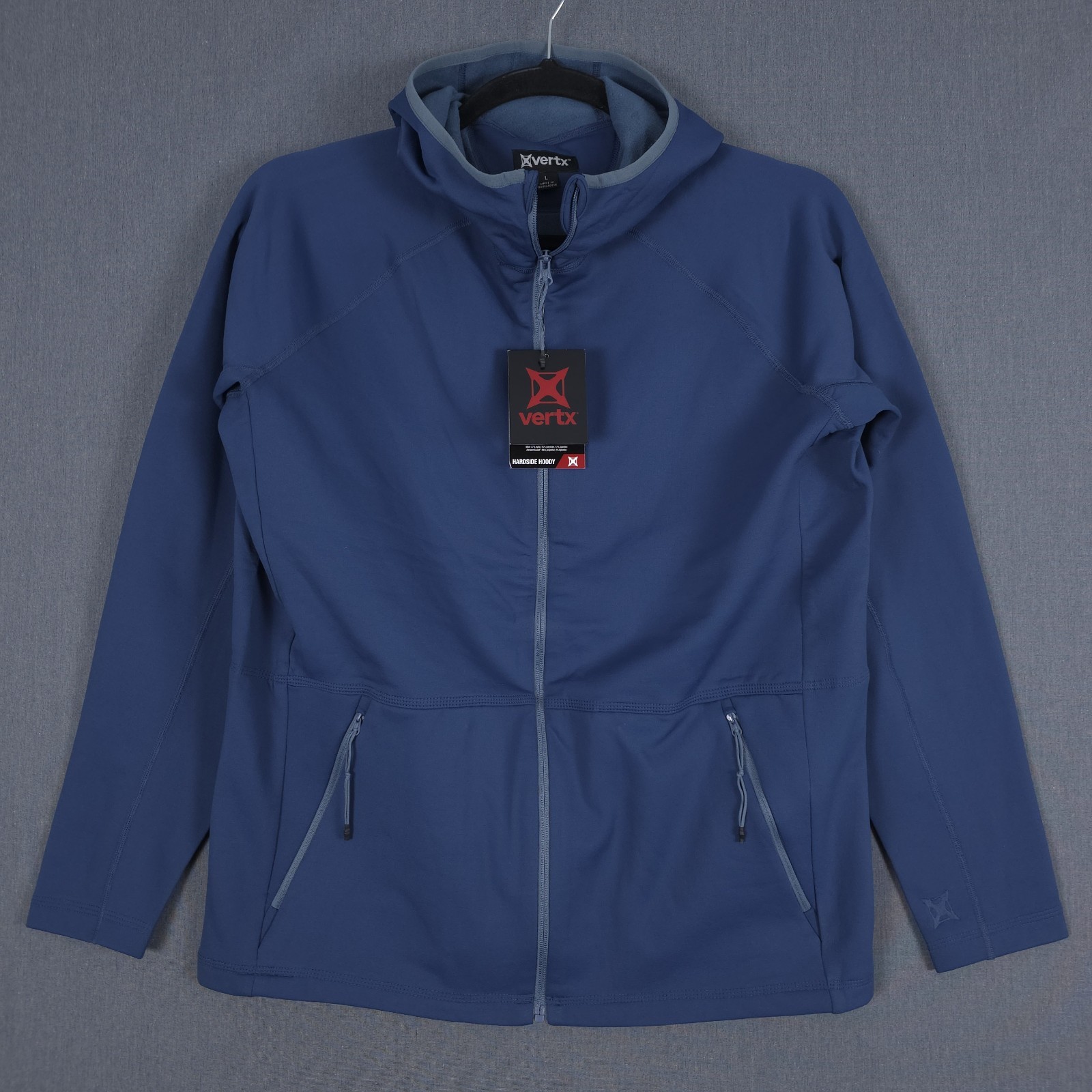 Vertx Hardside Hoody Jacket Mens Large Open Water Blue Full Zip Softshell Hoodie