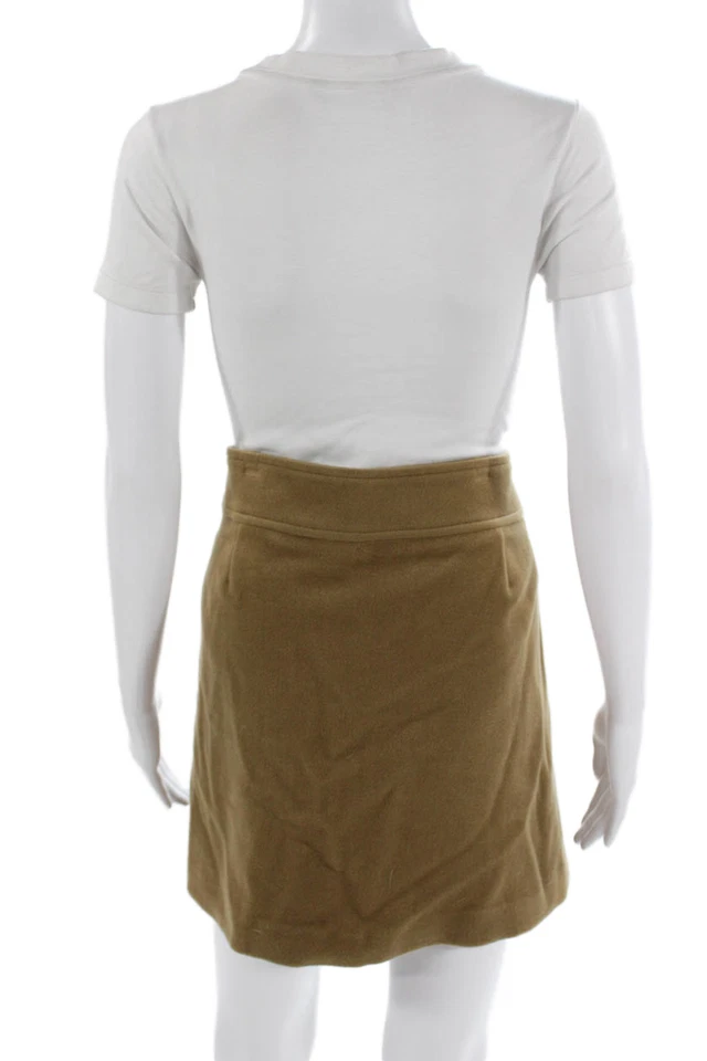 Skirtin Around Women A-Line Mini Skirt Brown Wool Short Size 12 - Image 3 of 4