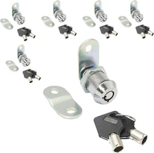 6 Pack Tubular Cam Locks Keyed Alike, 7/8" RV Storage Door Locks, 12 K