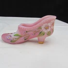Fenton Rosalene Floral Hand Painted Slipper Shoe W47