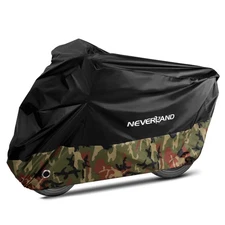 Large Motorcycle Motorbike Cover Waterproof Protection Outdoor Black/Camouflage