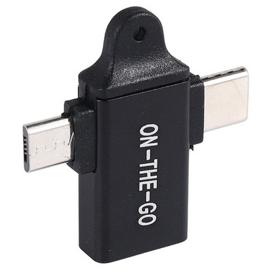 2X(USB C zu USB 3.0 OTG Konverter USB 2 in 1 Typ C Micro-OTG Adapter I5B4)5793