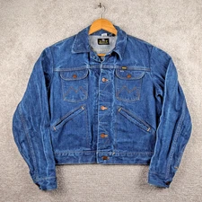 Vintage Maverick Blue Bell Denim Jacket Talon Zipper Size 40 Mens Trucker Retro