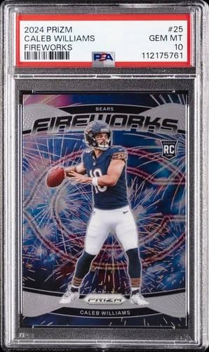 2024 PANINI PRIZM FIREWORKS #25 CALEB WILLIAMS PSA 10
