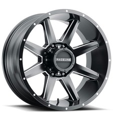 17x8.5 Raceline Wheels 954m Stryker Satin Black Milled Off-road Rims 4pcs A1