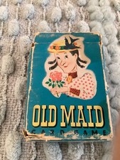 Whitman Vintage 1940-50 s Old Maid Card Game Deck in Box 3009. 42 Cards. T10
