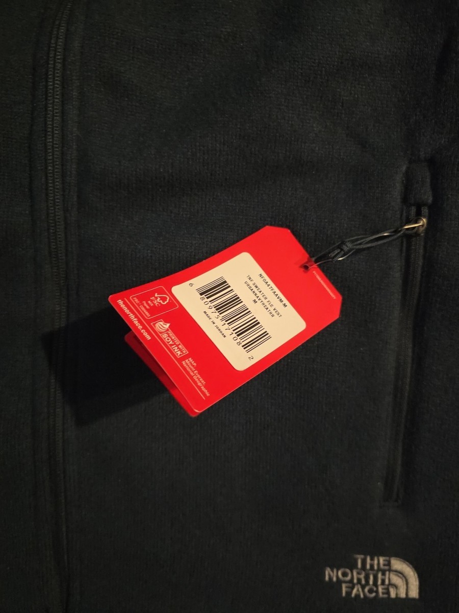 The North Face NWT Men's Medium Blue Fleece Sweater Vest Urban