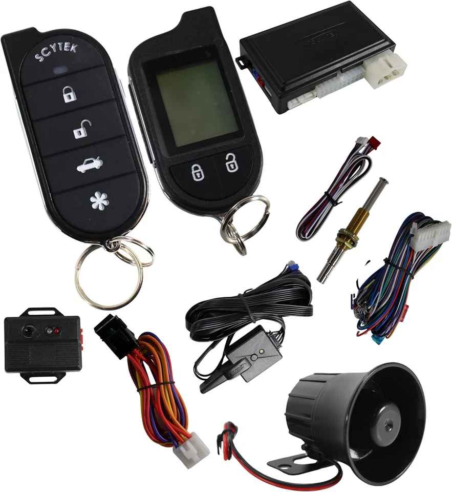 A4.2W Car Alarm Security System with Siren, Keyless Entry 2-Way LCD Remote Start - Image 2 of 4