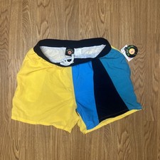 Vintage 90s Mens NWT COLORBLOCK SWIM TRUNKS SIZE LARGE