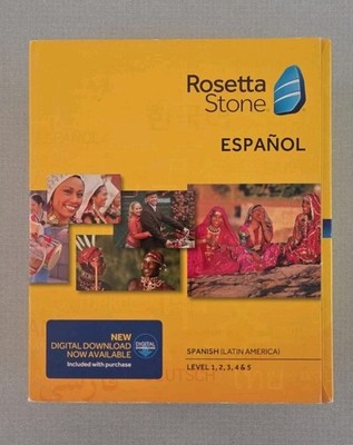 Rosetta Stone Espanol Levels 1,2,3,4, & 5, headset, 6 CDs. Activation Code 