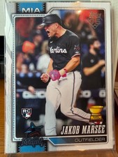 Jakob Marsee 2026 Topps Series One Baseball #37 Miami Marlins RC