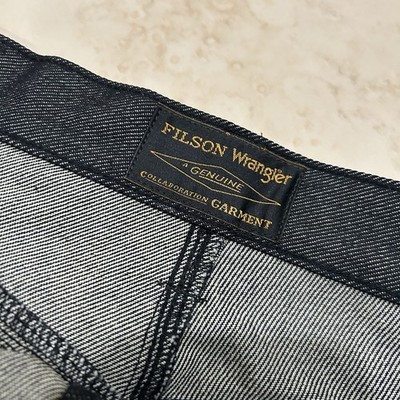 Filson x Wrangler Adventure Jeans Mens 36x32 Black Indigo Denim