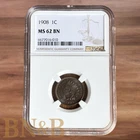 1908 Indian Head Penny NGC MS62