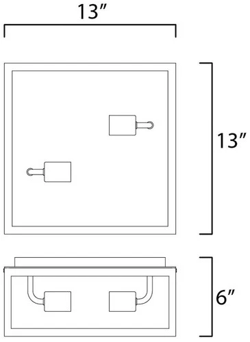 Maxim Catalina 13" Wide Dark Bronze Outdoor Ceiling Light - Picture 5 of 5