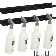 2 Pcs Spray Bottle Holder Wall Mounted Spray Bottle Storage Rack with Hardwar...