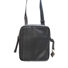 S.T. Dupont Leather Shoulder Bag with Lighter Charm, Black M2603-k052
