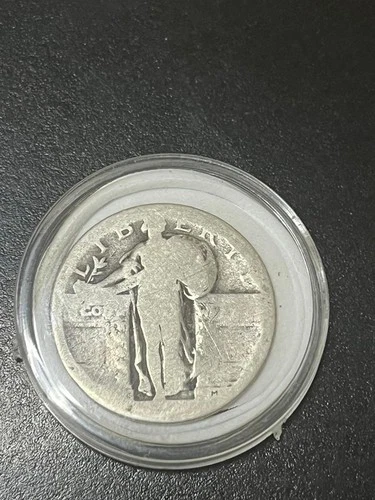 1916 - 1930 Standing Liberty Silver Quarter, Worn