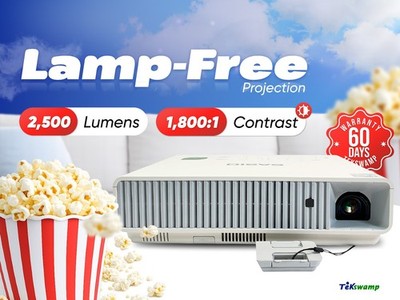 Laser/LED DLP Projector for Bedroom Cinema and Late Night Viewing 2500 Lumens  