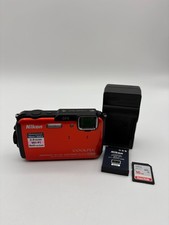Nikon Coolpix AW110 Waterproof 16.0MP Digital Camera Orange w/5x Zoom Bundle