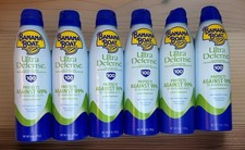 6 X Banana Boat Ultra Defense SPF 100 6oz Can Sunscreen Spray