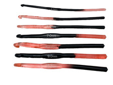 Crochet Needle Hook Handmade Resin Christmas Gift Pink And Black Craft Present