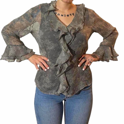 90 s silk Chiffon Blouse