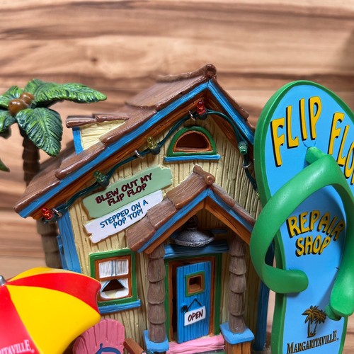 Jimmy Buffet Department 56 Margaritaville FLIP FLOP Repair Shop w/ Box WORKING - Picture 16 of 24