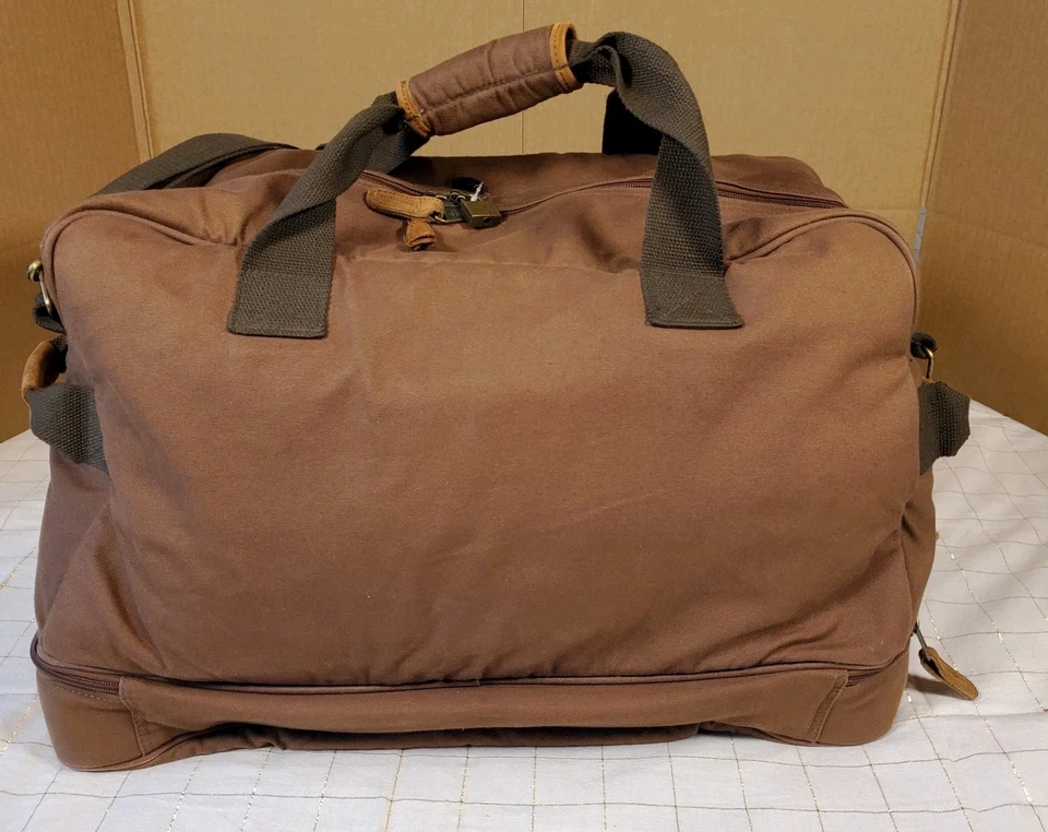 Bolso de Lona Magellan De Colección Grande Lona Cuero Borde Resistente Fuerte, Resistente Grande Foto 4 de 4