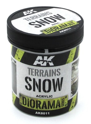 AK Interactive AK8011 Terrains Snow [250ml] (Diorama Series) Texture Effects