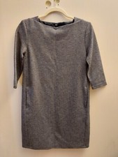 Uniqlo wool blend dress women size S Gray Houndstooth